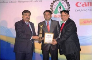 Global Award for Excellence in Quality Management and Leadership on “Best in Class Manufacturing” during World Quality Congress Conclave on 22nd November 2012 at Mumbai